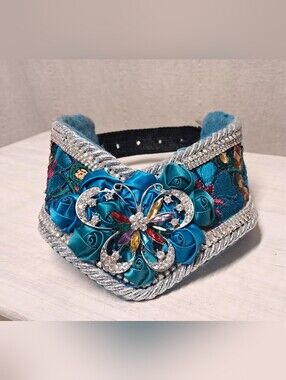 17" Embellished Sequin Dog Statement Collar